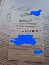 Apple gift card 100