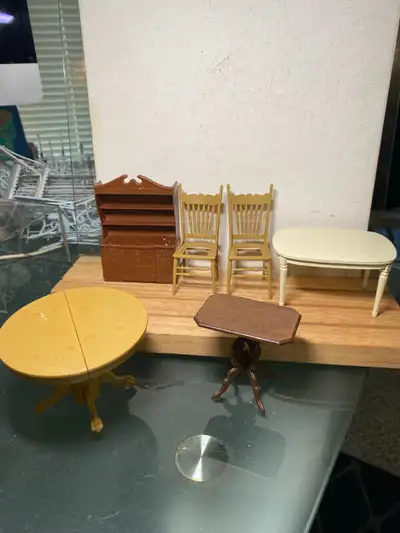 Vintage Metal Dollhouse Furniture 6 Pc, View more