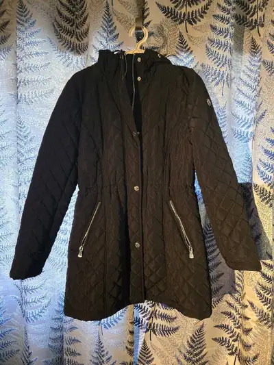 Womans Calvin Klien Black Quilted Winter Jacket--Size M, View more