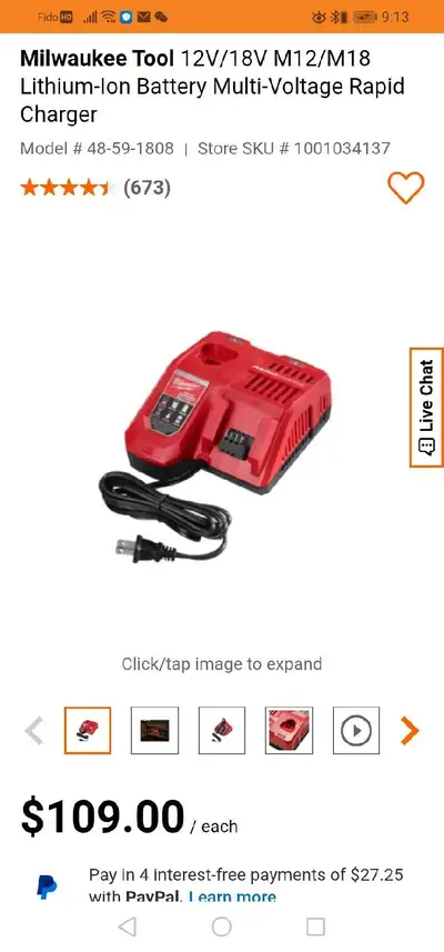 Milwaukee 12V/18V Rapid Charger , View more