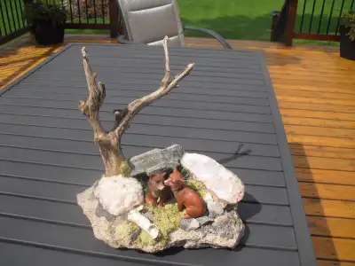 Fox Table Sculpture  Hand Crafted 3-D, View more