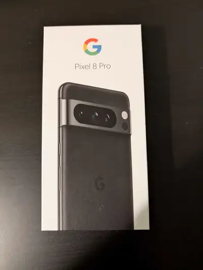 Pixel 8 Pro 128 GB Obsidian Black Brand new and sealed -- purchased directly from Google