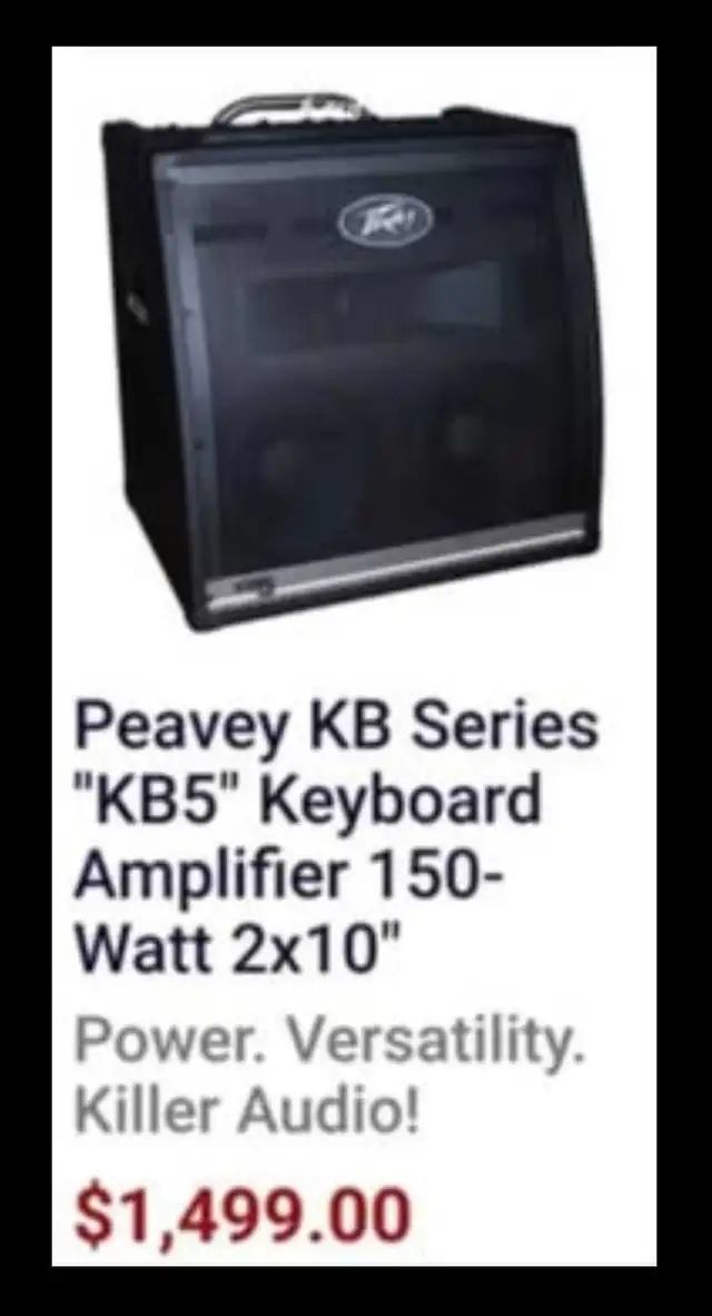 Ampli combo Peavey KB5 150W "PRIX POUR VENDRE" in Amps & Pedals in Sherbrooke - Image 7