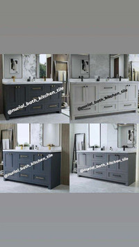 Bathroom vanity kitchen cabinets quartz countertop led mirror 