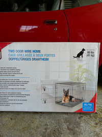 Extra large two door wire dog cage