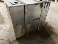Stainless steel fuel tank. 