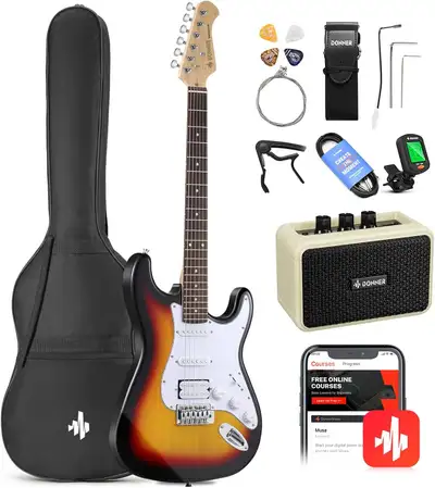 DONNER DST-100 ELECTRIC GUITAR KIT, AMPLIFIER & ACCESSORIES, View more
