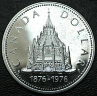 Library of Parliament Centennial Dollar 1976 (1876) Silver