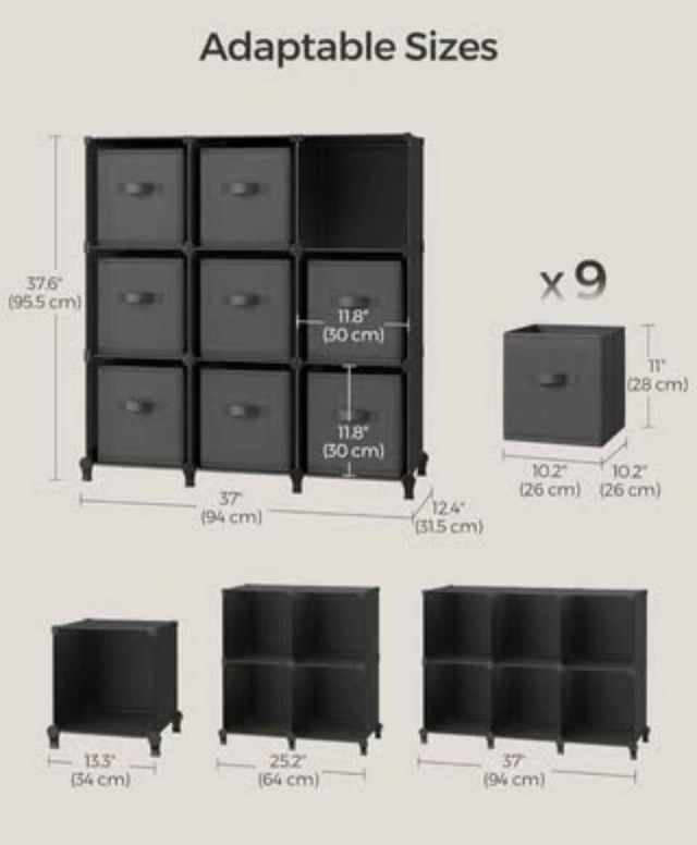 SONGMICS Cube Storage Organizer  in Dressers & Wardrobes in Mississauga / Peel Region - Image 2