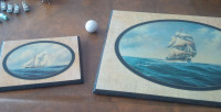 Two Wall Board Prints of Tall Ships, Nautical, $12 Each