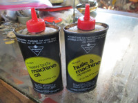 2 OLD METAL PLASTIC SPOUT CANADIAN TIRE HANDY OIL OILERS $15 EA.