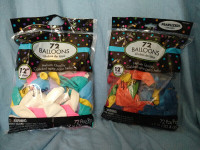 Party supplies - Crepe paper streamers/balloons