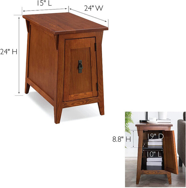Leick Furniture Rectangle End Table. Wood Side Table. Storage in Other Tables in Mississauga / Peel Region - Image 2
