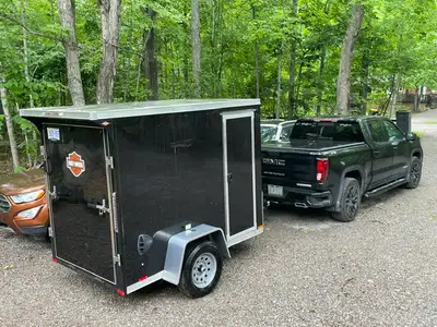 AS NEW, MTI MDLX CARGO/MOTORCYCLE TRAILER. 2024 BOUGHT IN 2025. BEEN ON ONLY ONE TRIP TO FLORIDA AND...