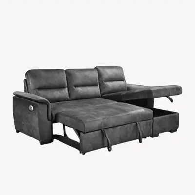 New Comfort Sectional Sofa Bed With USB Charging Ports Big Sale, View more
