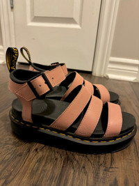 Dr Martens Blaire Women’s Pisa Leather Strap Sandals - Pink