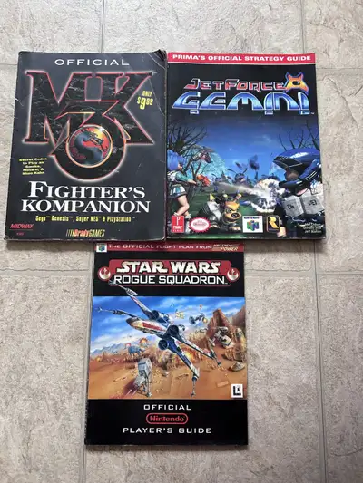 Mortal Kombat 3 Fighters Kompanion $10 Jet Force Gemini $15 Star Wars Rogue Squadron $10