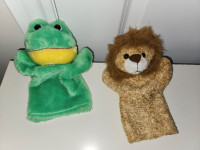 10” tall Animal Hand Puppet Frog Monkey Plush Toy, Baby Educatio