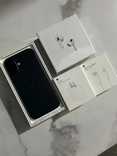 iPhone 16 128GB **AirPods/Charger bundle/Delivery**, View more