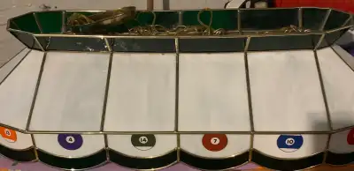 Billiard Pool Table Stained Glass Light Fixture, View more