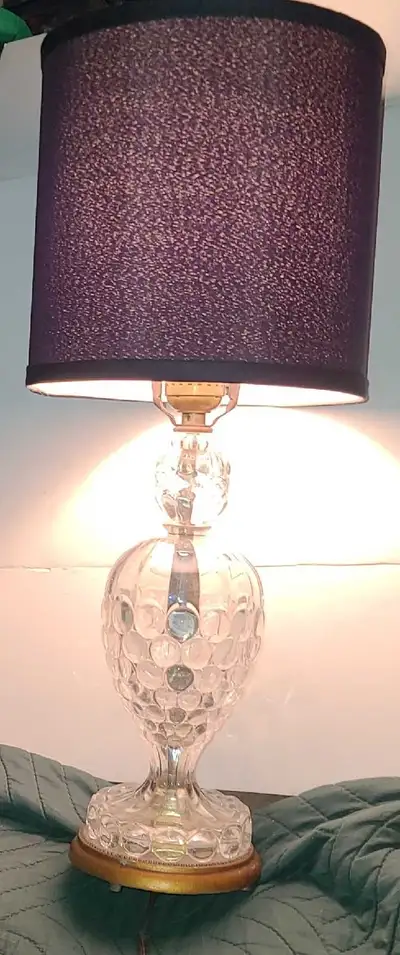 Vintage glass table lamp., View more