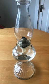 Vintage Glass Kerosene Lamp