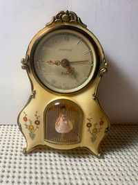 VINTAGE  MONTFORT GERMAN DANCING BALLERINA ALARM CLOCK