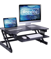 Rocelco 32" Height Adjustable Standing Desk Converter