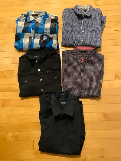 5 chemises manches longues homme large , View more