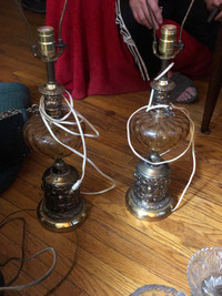 2 lamps antique vintage 