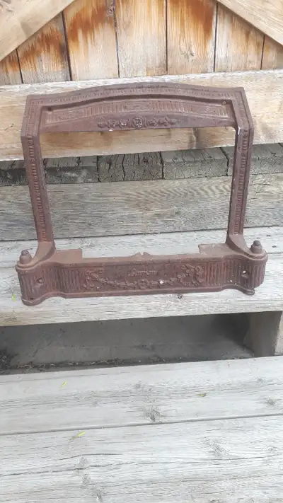 Antique Cast Iron Fireplace Stove  Surround, View more