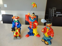 Selling Two Paper Mache Hand made in Mexico 12" Tall Clowns