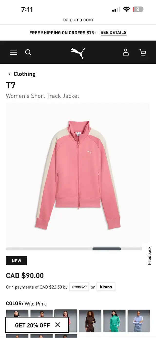 Puma T7 Track Jacket in Women's - Tops & Outerwear in City of Montréal - Image 2