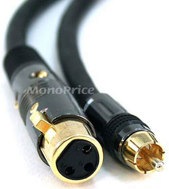 Monoprice XLR Female to RCA Male Cables in Other in Calgary