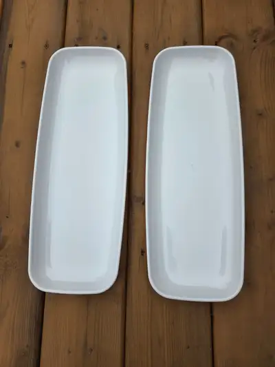 2 Plats de services blanc, View more