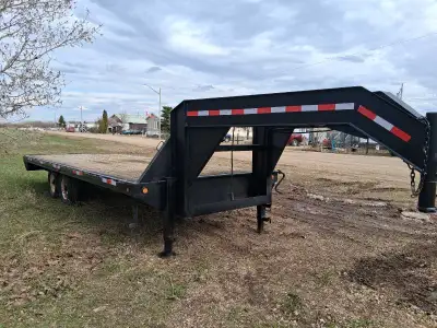$4500 Located in clyde 2005 pj 22ft gooseneck Two 7000lb axles spring suspension Lights work Needs b...