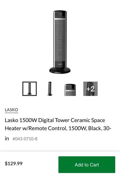 Lasko Heater w/Remote Control (NEW), View more