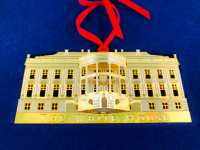 GOLD WHITE HOUSE Collectible Ornament Professionally Boxed—NEW