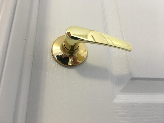 Door Levers sets in Polished Brass for Interior Doors in Windows, Doors & Trim in Markham / York Region - Image 2