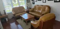 Leather Sofa set of 3 pieces  