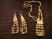Beautiful beaded necklace and earrings