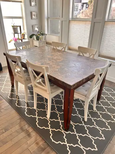 Granite Table and 6 chairs , View more