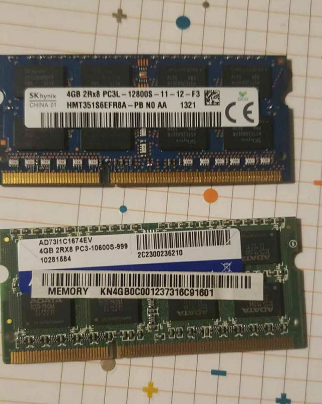 4GB DDR3  2Rx8 Laptop RAM dans Composants de système  à Saint-Jean - Image 2