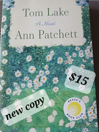 TOM LAKE  A Novel  by Ann Patchett. Adult fiction. New copy, $15
