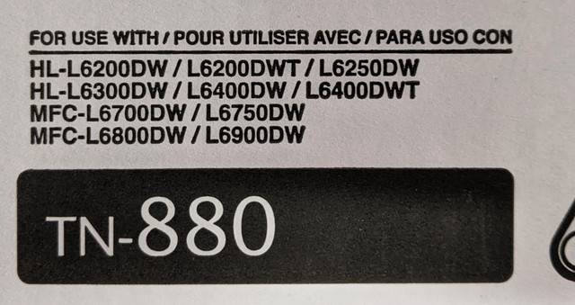 Brother TN-880 Toner Cartridge  in Printers, Scanners & Fax in Ottawa - Image 3