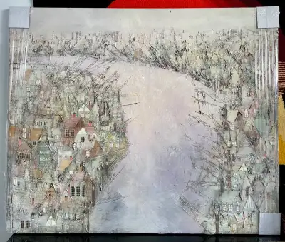 Original William Tolley (1936-2012) oil painting, purchased in the 80s. Has been in storage and rece...