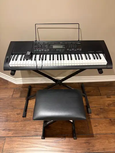 Keyboard Casio CTK-3000 with seat and stand, View more