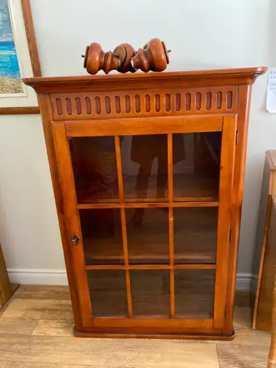 Display cabinet wood glass, View more