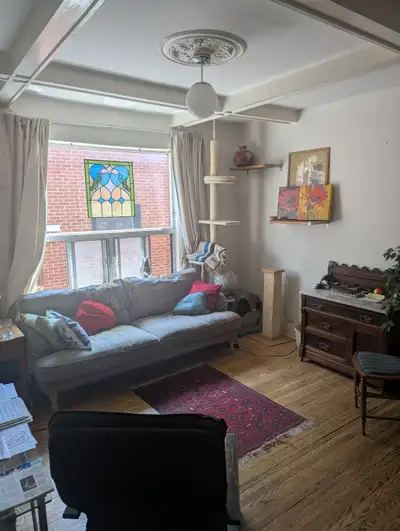 Cozy, well lit basement apartment room for rent in a shared apartment. Incredible neighbourhood, wal...
