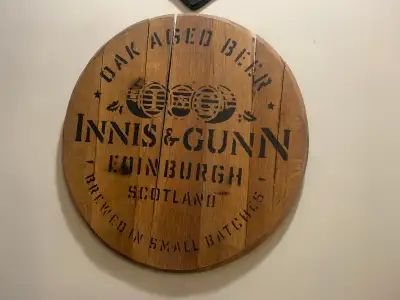 Vintage Hardwood Innis n Gunn beer bar sign keg top excellent, View more